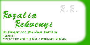 rozalia rekvenyi business card