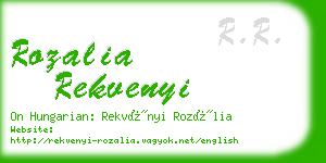 rozalia rekvenyi business card